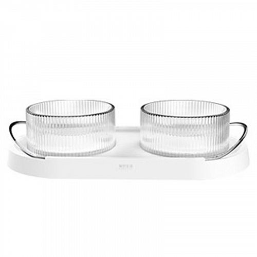 Двойная миска для животных Furrytail Food Double Bowl White (Белый) — фото